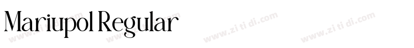 Mariupol Regular字体转换 Mariupol Regular字体转换